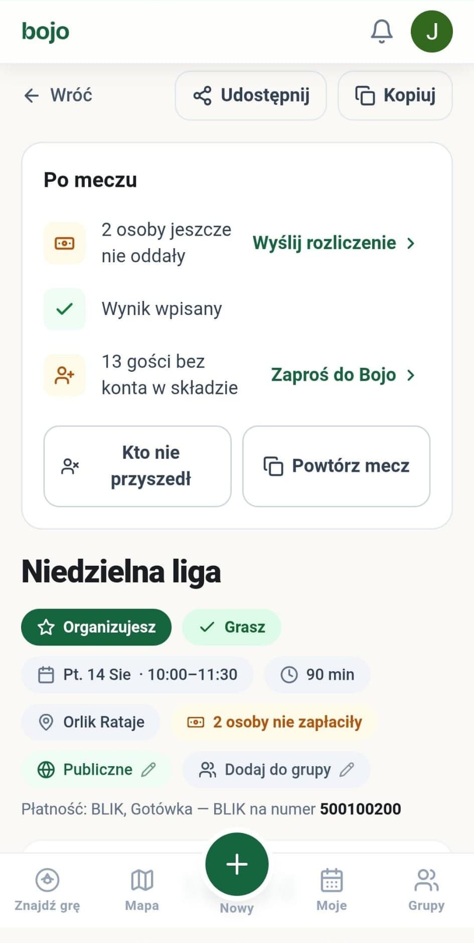 Wydarzenie po meczu