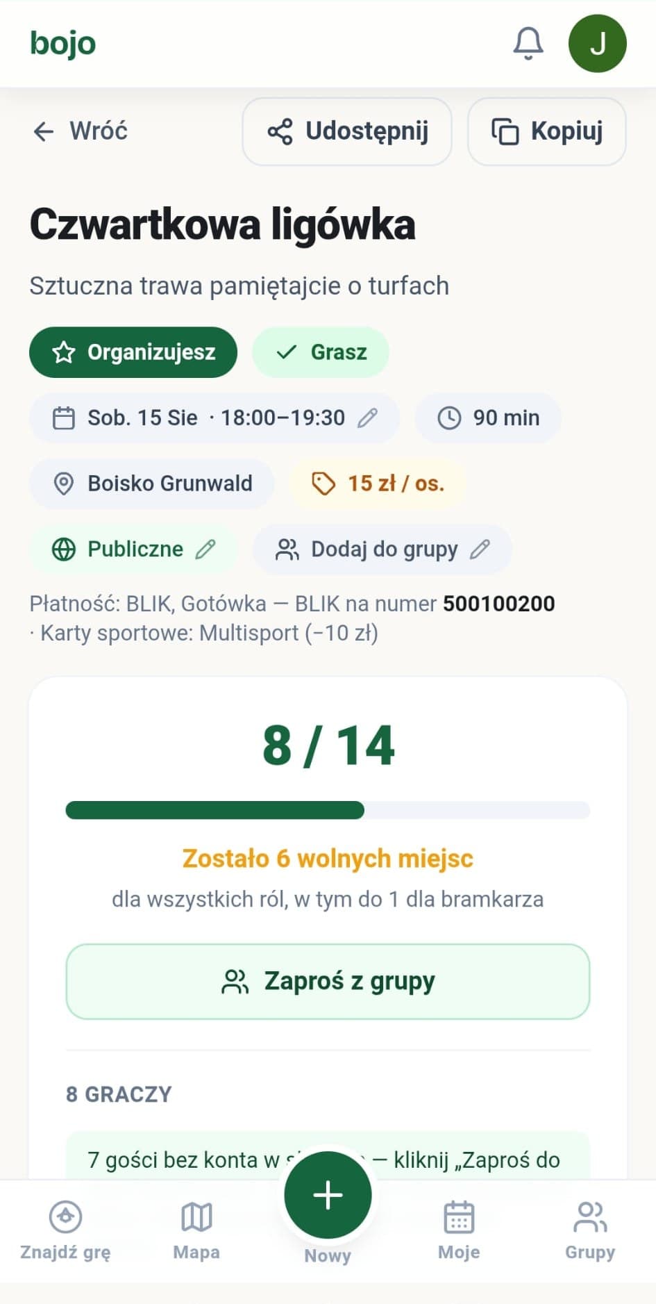 Wydarzenie przed meczem